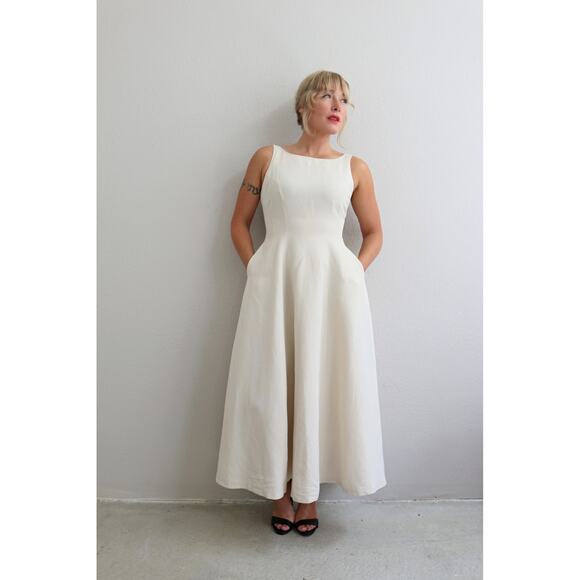 2000's Vintage Banana Republic Linen Dress ~ Women's XS SM 2 4  Summer Sundress - Picture 11 of 12